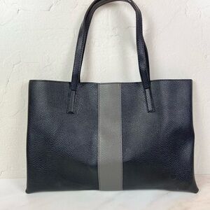 Vince Camuto Vegan Leather Black and Gray Tote Bag